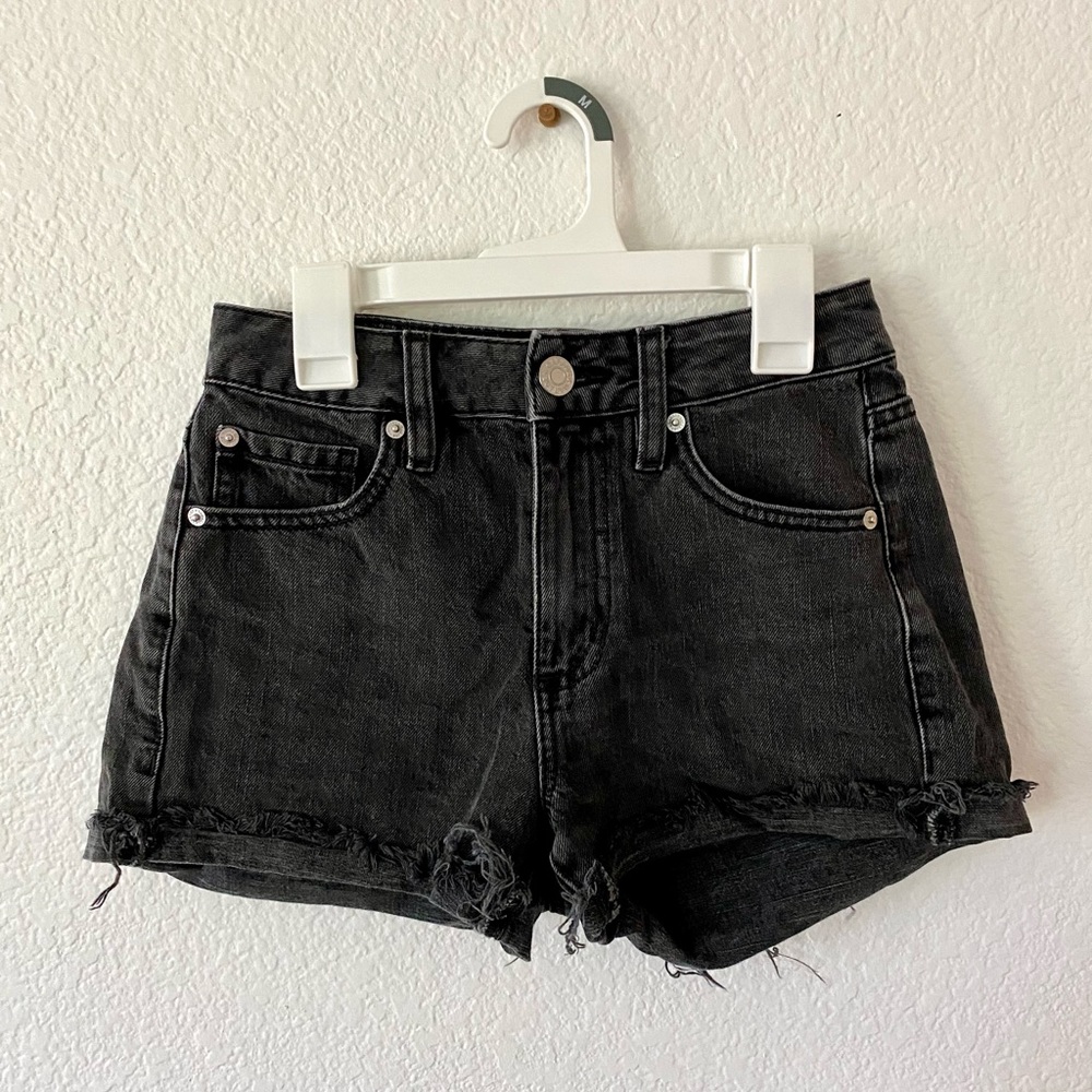 Garage Black High Rise Denim Shorts